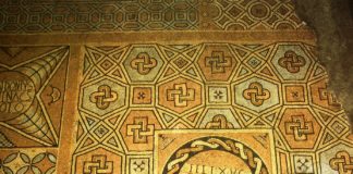 La Vicenza del passato, Vicenza romana: dopo l’avvento del Cristianesimo comincia la decadenza Vicenza Romana, un mosaico del pavimento della Basilica di san Felice e Fortunato a Vicenza