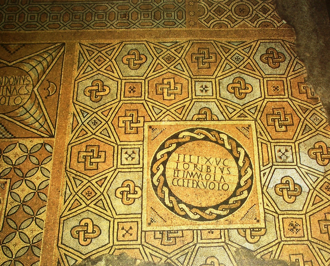 Vicenza Romana, un mosaico del pavimento della Basilica di san Felice e Fortunato a Vicenza