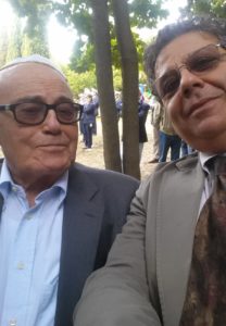 Carlo Rimini con Roberto Israel (Associazione Figli della Shoà) a Monte Comun