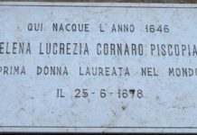 La veneta Elena Cornaro Piscopia, prima donna laureata al mondo (a Padova nel 1678) ma anche brillante intellettuale