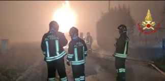 Albettone, incendio di materiale coinvolge bombolone GPL vigili del fuoco del Veneto ad Albettone