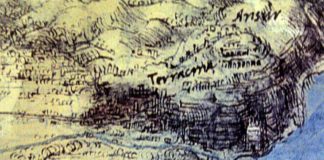 La bonifica (mai avvenuta) delle Paludi Pontine in una mappa di Leonardo da Vinci La mappa realizzata da Leonardo da Vinci per la bonifica delle Paludi Pontine voluta da Papa Leone X.