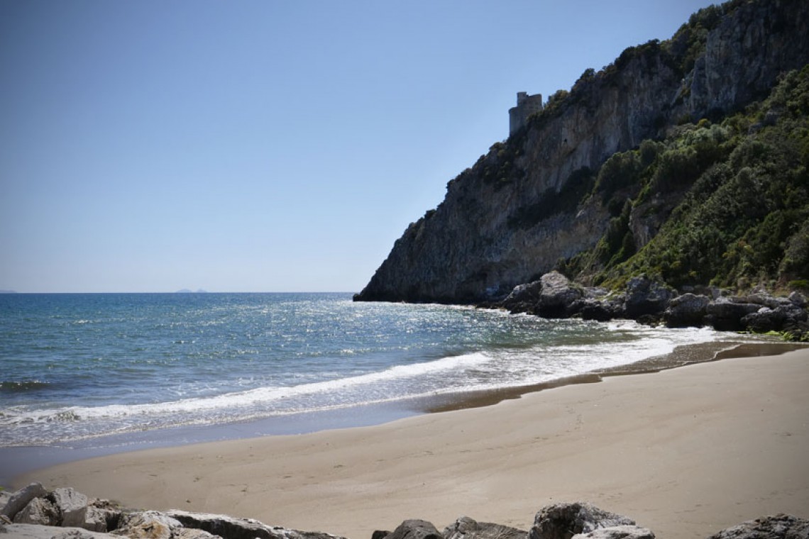 La spiaggia di Torre Fico, San Felice Circeo.