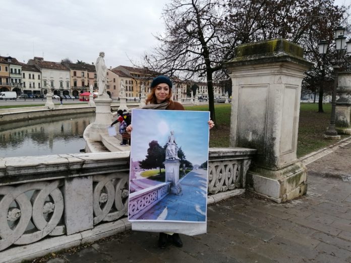 statua elena cornaro in pra della valle ph Facebook Margherita Colonnello