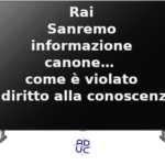 Rai, Sanremo, informazione, canone… François-Marie Arouet di Aduc: come è violato il diritto alla conoscenza Rai, informazione e canone