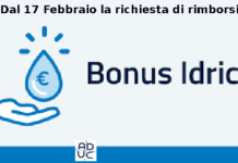 Bonus idrico, Aduc: da oggi la richiesta dei rimborsi bonus idrico