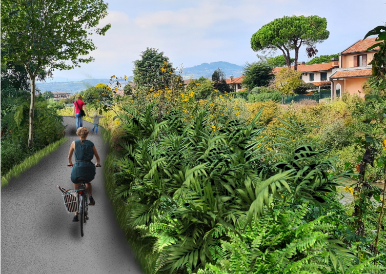 Ciclopedonale Caldogno Vicenza, rendering