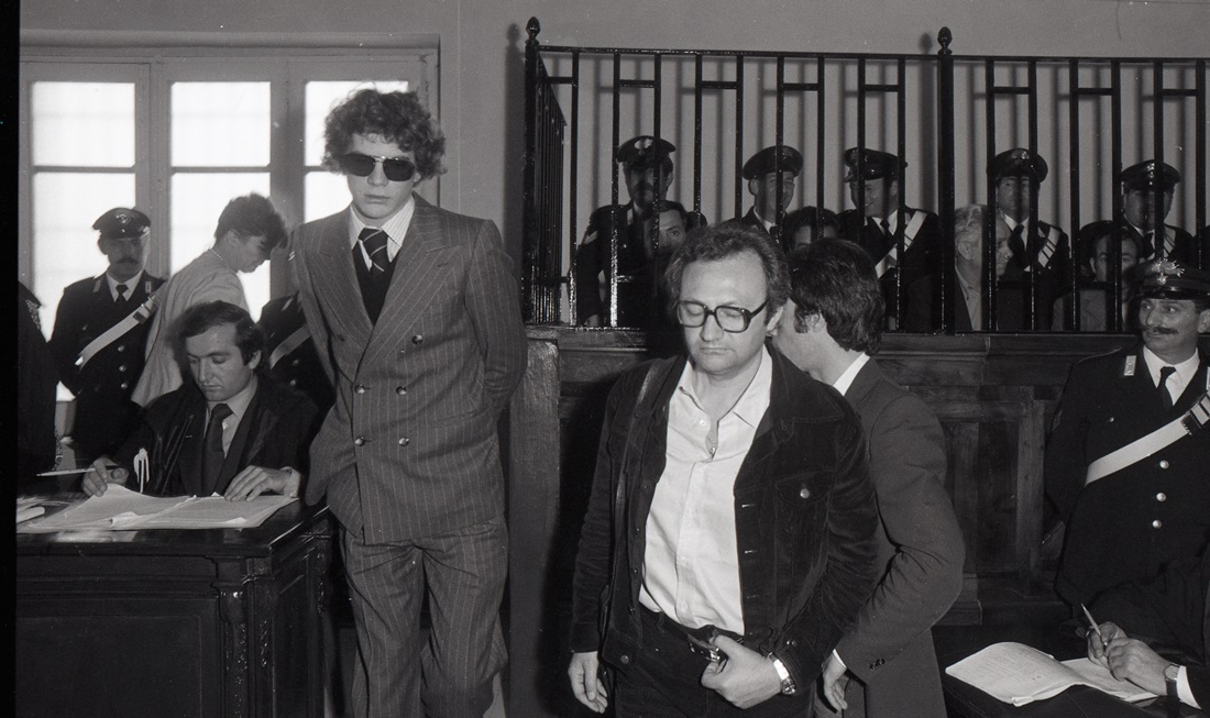 Paul Ghetty, processo a Lagonegro ai suoi sequestratori. Anno 1976. Archivio Umberto Pizzi.