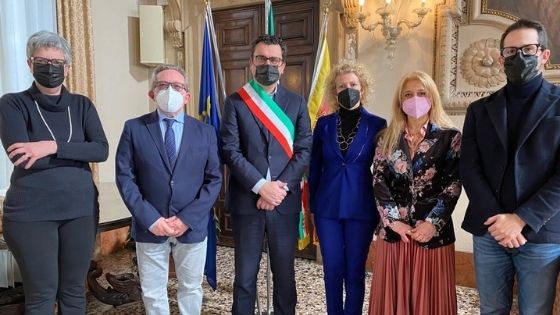 Ufficio scolastico territoriale di Vicenza, nuovo dirigente: Da sinistra Tolio, Formaggio, Rucco, Morbioli, Franco, Celebron