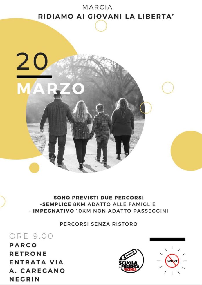 Scuola in Presenza Vicenza, il 20 marzo con Gli Sportivi