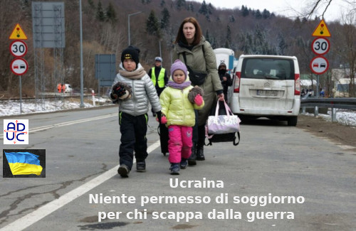 Ucraina, profughi senza permesso di soggiorno in Italia