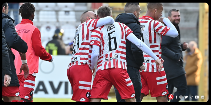 Lr Vicenza Ascoli, Zonta esulta dopi il gol