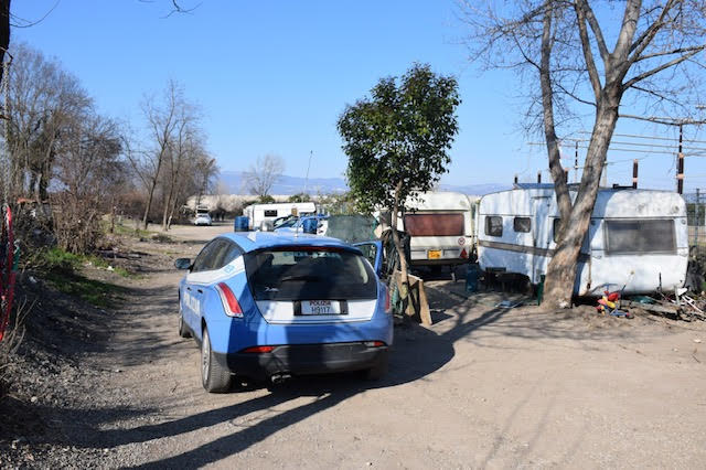 Campo Nomadi di Sandrigo, controlli della Questura di Vicenza