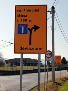 Deviazione Via Ambrosini per lavori Bretella