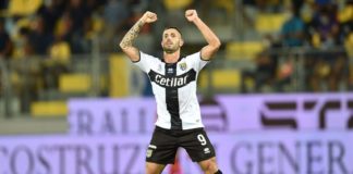 LR Vicenza-Parma 0-1: Tutino affossa col Var le speranze biancorosse Lr Vicenza battuto da un gol di Gennaro Tutino (Parma), foto d'archivio