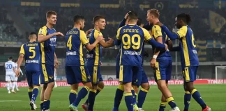 L’esaltante stagione dell’Hellas Verona Hella Verona, l'esultanza dopo un gol