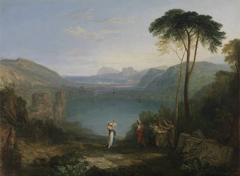 Il Lago d'Averno in un dipinto di William Turner, 1814/15.