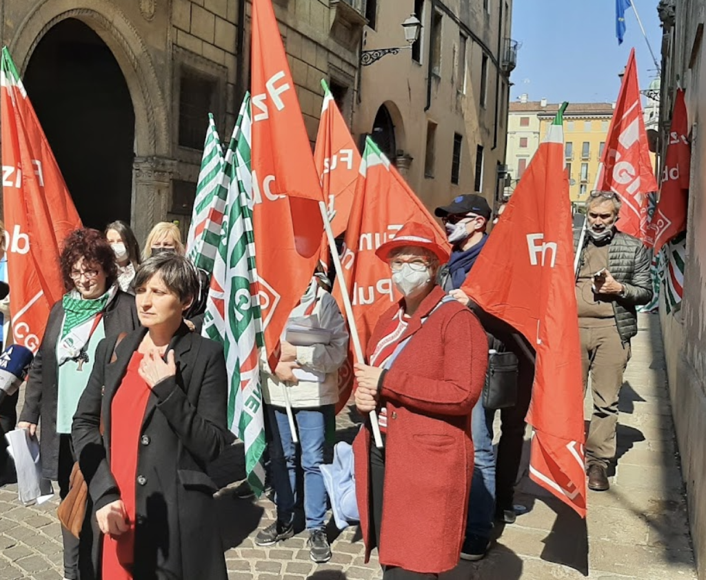 Mobilitazione a Vicenza per il rinnovo del CCNL sanità e funzioni locali