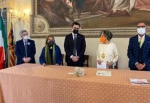 Pigafetta 500: il sindaco di Vicenza Rucco e il consigliere Casarotto hanno accolto Ana Principe Pigafetta 500: Ana Principe con Margherita Michelazzo accolta da Rucco, Casarotto, Soprana