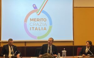 Presidente nazionale di Meritocrazia Italia Walter Mauriello, moderatore Romita e Presidente C.R.E.A. - Scuola Politica MI - Alfonso Quarto