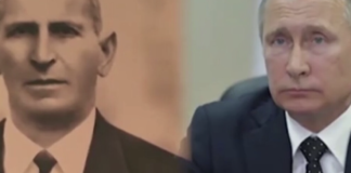 Lo zar Vladimir Putin è davvero originario di Vicenza? Ecco la… leggenda con tanto di cameriera ucraina per il “parente” locale Silvio Putin: a destra Vadimir, a sinistra Franco di Santorso (da Il Foglio)