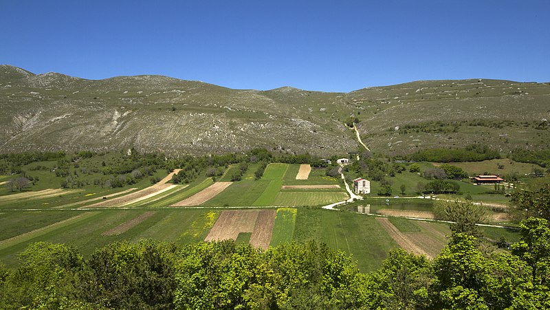 Cultivated fields in Santo Stefano di Sessanio.