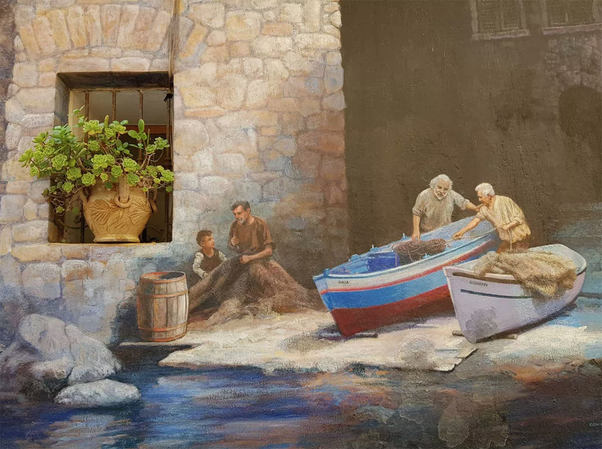 murales di diamante pescatori