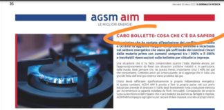 Bollette, l’interrogazione di Raffaele Colombara (Quartieri al Centro Vicenza): a quando interventi concreti dopo pubblicità su Città di Vicenza? Bollette e pubblicità Agsm Aim su Città di Vicenza