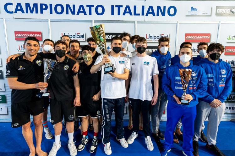 Leosport Creazzo in cima al podio della serie A2 mascile agli assoluti di nuoto a Riccione (Coppa Brema)