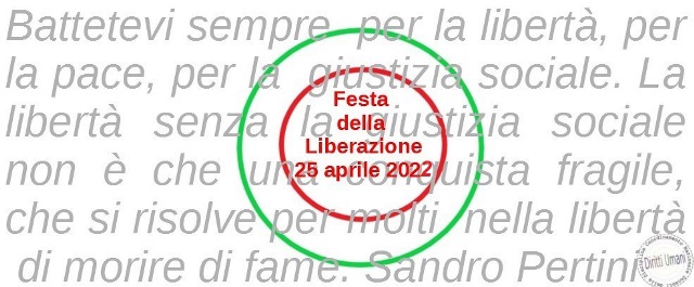 25 aprile, festa della Liberazione 2022