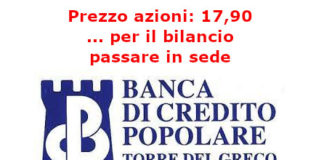 Banca di Credito Popolare di Torre del Greco, Anna D’Antuono (legale, consulente Aduc): prezzo azioni a 17,90… per il bilancio passare in sede! Banca di Credito Popolare di Torre del Greco