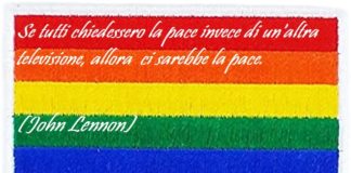 Inutili parole di pace nella schizofrenia mediatica che inneggia da due mesi alla guerra Bandiera della pace