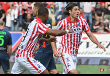 Le dichiarazioni al termine di LR Vicenza-Lecce di mister Francesco Baldini, Davide Diaw e Filippo Ranocchia Diaw e Ranocchia esultano