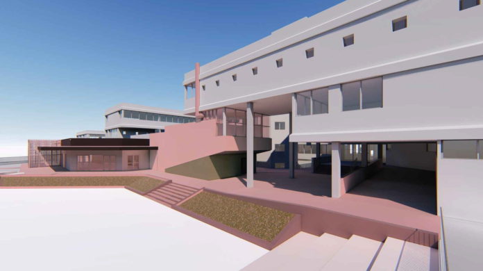 Istituto superiore Canova, nuovo ingresso rendering