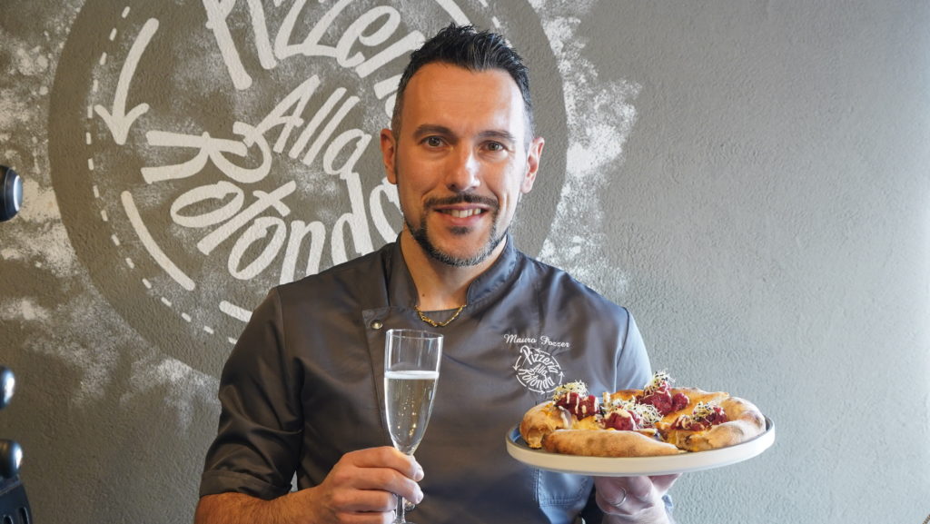 Mauro Pozzer e al pizza al prosecco