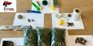 Monticello Conte Otto e Sandrigo, 4 persone di origine africana deferite per spaccio di droga Monticello Conte Otto e Sandrigo sequestro droga