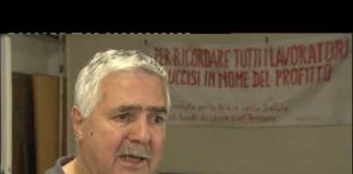 Luc Thibault in memoria di Michele Michelino che diceva che “le morti sul lavoro non sono una fatalità ma un crimine contro l’umanità” Morti sul lavoro, il ricordo di Michele Michielino sempre in lotta contro questo "crimine"