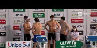 I derby veneti ai Campionati italiani di nuoto a Team Veneto e Leosport Creazzo, che vince anche la serie A2 maschile della Coppa Brema Campionati nazionali di nuoto: riprese RAI dell'ultima staffetta e della premiazione della Leosport Creazzo squadra vincitrice in A2 maschile