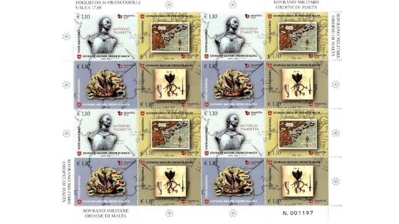 Antonio Pigafetta, i francobolli del Sovrano ordine di Malta