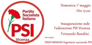 Festa doppia per il PSI vicentino: intitolata il 1° maggio a poeta, intellettuale, socialista e antifascista Fernando Bandini la sede provinciale Psi di Vicenza, la sede intitolata a Bandini