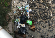 Rifiuti abbandonati nel greto del Chiampo a Zermeghedo. Polizia Locale Vicenza Ovest: individuato il responsabile, è di Arzignano Rifiuti abbandonati nel greto del Chiampo