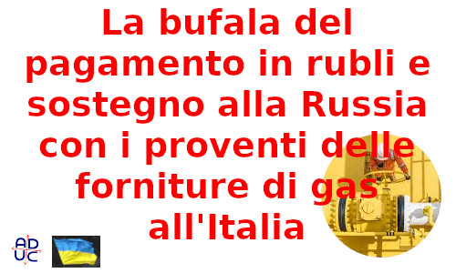 La bufala del pagamento in rubli del gas