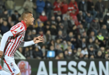 Alessandria-LR Vicenza: 0-1. Salvezza, “si può fare!” Alessandria - Vicenza, De Maio Esulta dopo il gol