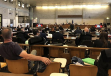 Processo d’appello BPVi: procura generale di Venezia ricorre in Cassazione contro dimezzamento pene ex vertici e revoca confisca a Zonin di 963 mln di euro Processo appello BPVi: aula bunker a Mestre (foto di repertorio)
