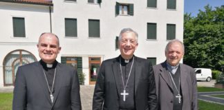Vescovi Nordest, rinnovo cariche sociali: il Patriarca di Venezia Francesco Moraglia confermato alla presidenza Francesco Moraglia, Ivo Muser e Giuseppe Pellegrini
