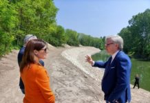 Ripristino argine del Brenta a Vigodarzere, lavori volgono al termine Lavori sul fiume Brenta a Vigodarzere