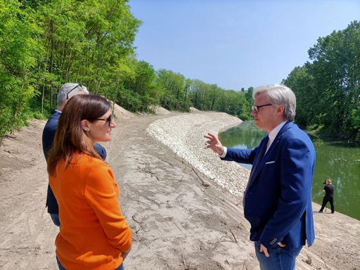 Lavori sul fiume Brenta a Vigodarzere