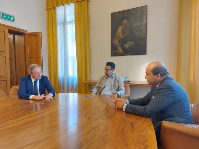 Provincia di Vicenza, da sx. Adolfo Urso, Francesco Rucco e Pietro Signoriello