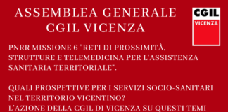 Assemblea generale della Cgil Vicenza, focus su Pnrr e servizi socio-sanitari cgil vicenza assemblea
