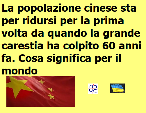 La popolazione della Cina sta per ridursi